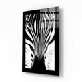 Backlit Zebra Gaze Glass Wall Art