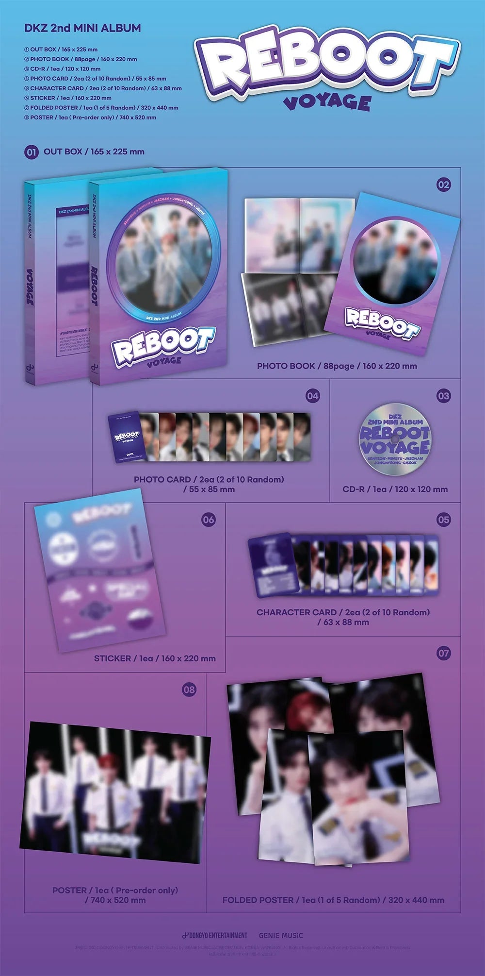 DKZ 2nd Mini Album  - Reboot (Voyage Ver.)