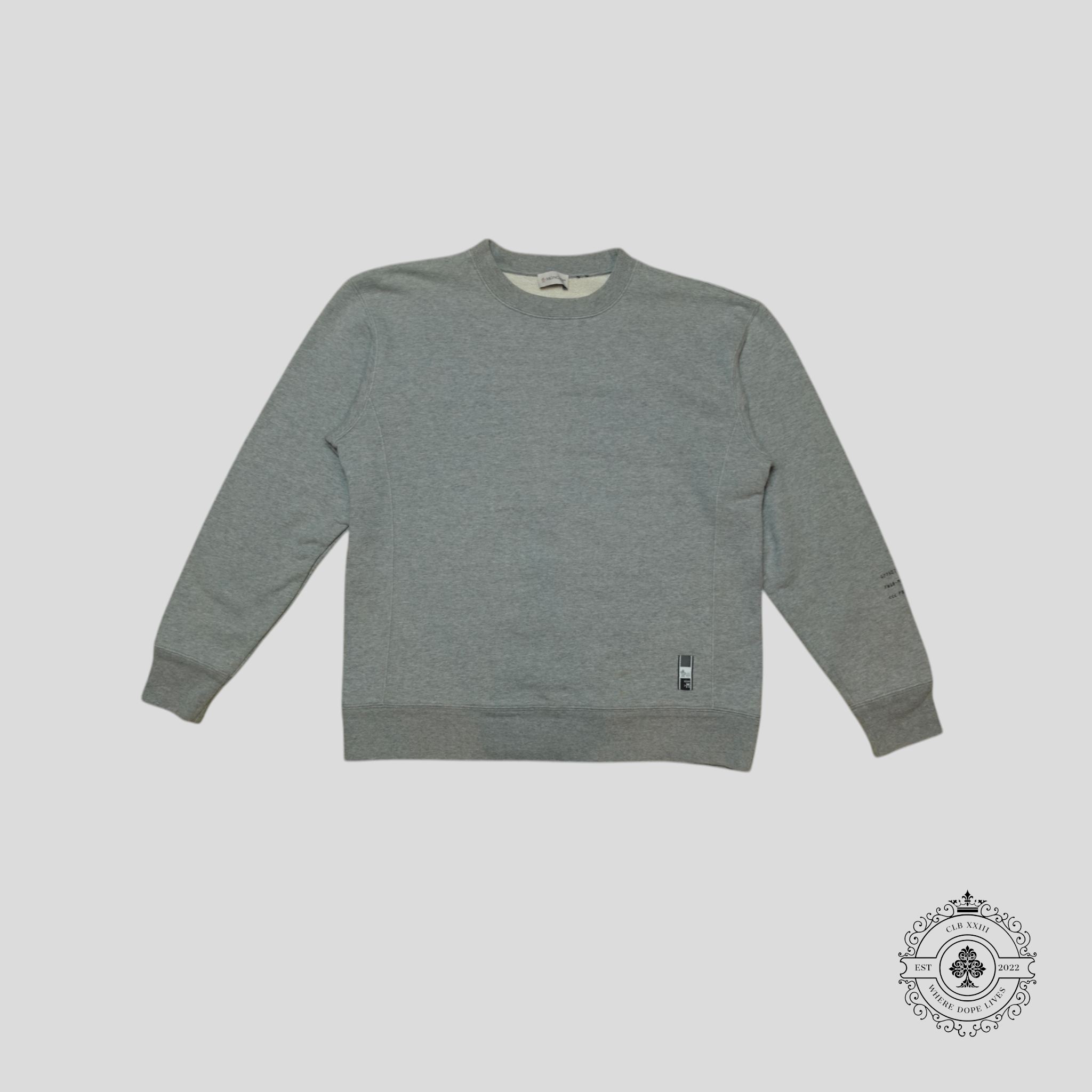 Moncler Genius 7 Moncler Fragment Logo-Embroidered Mélange Loopback Cotton Jersey Sweatshirt in Gray