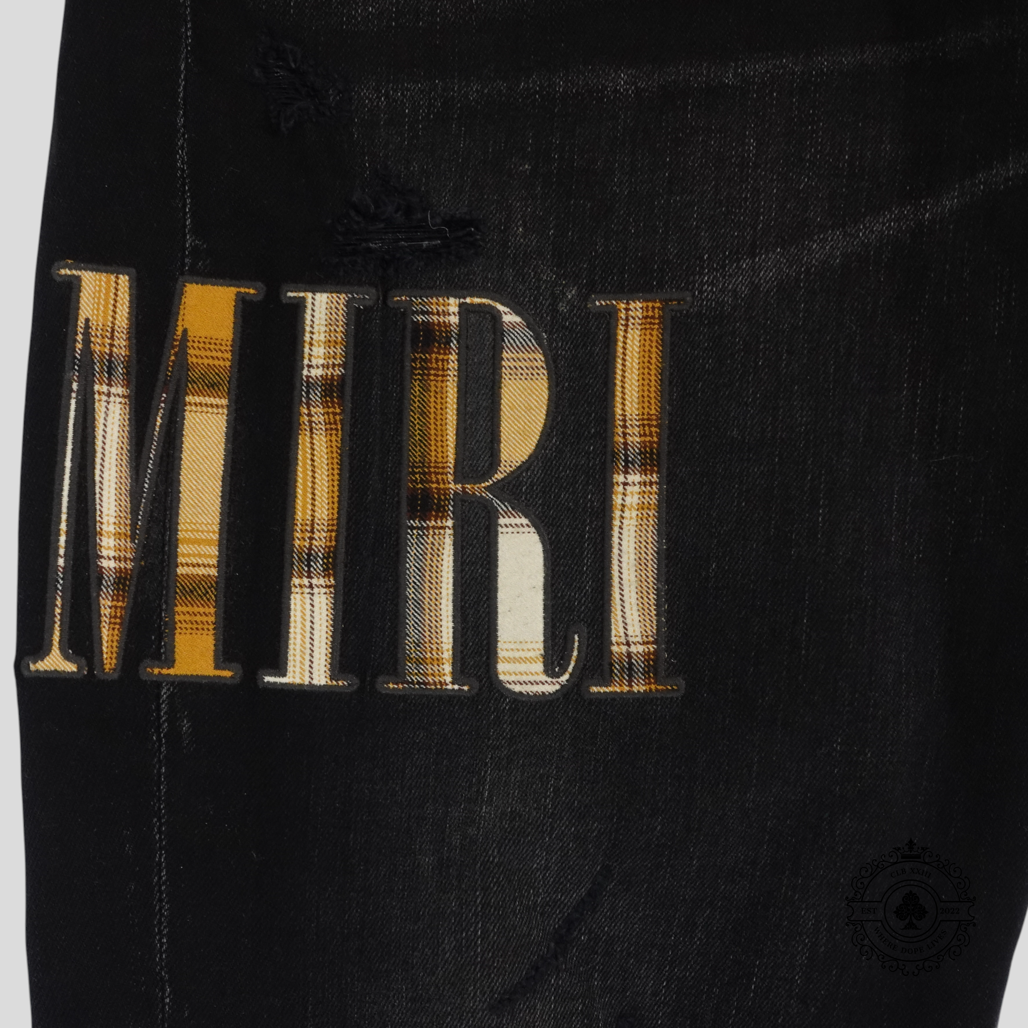 Amiri Core Applique Jeans in Aged Black