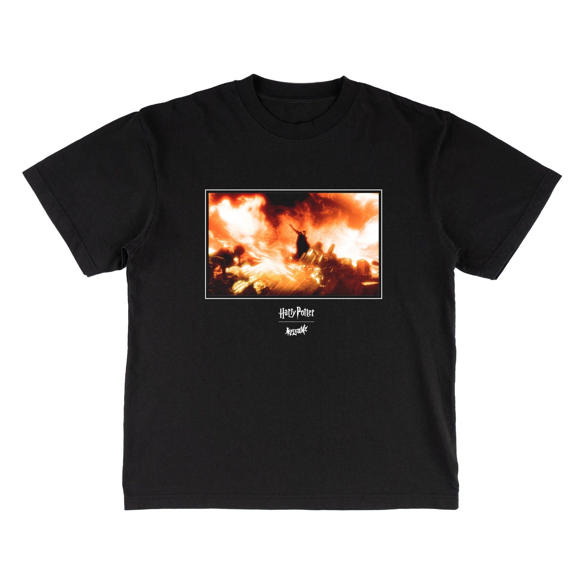 Welcome x Harry Potter Dumbledore Boxy Garment-Dyed Tee - Black