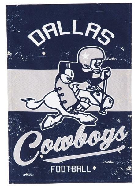 Dallas Cowboys Vintage Garden Flag Throwback Logo 2 Sided