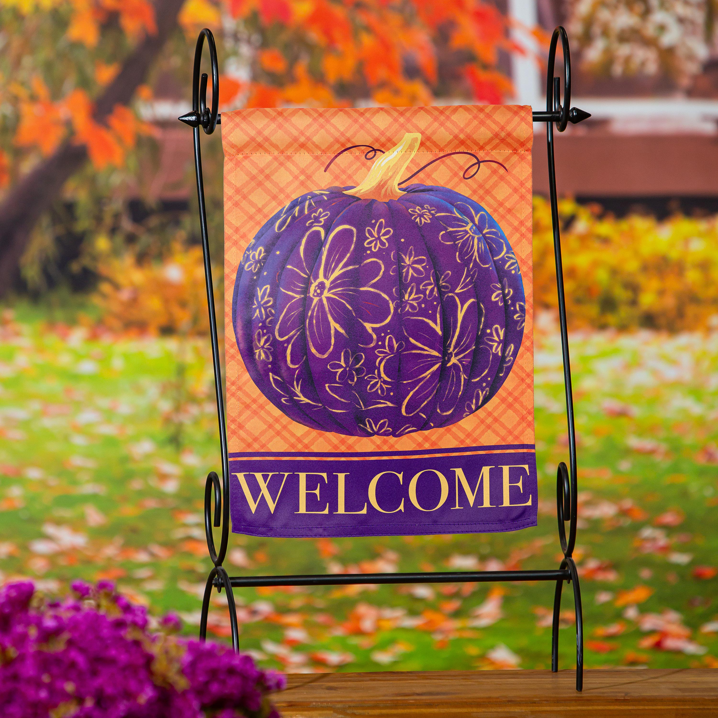 Damascus Pumpkin 2 Sided Garden Flag