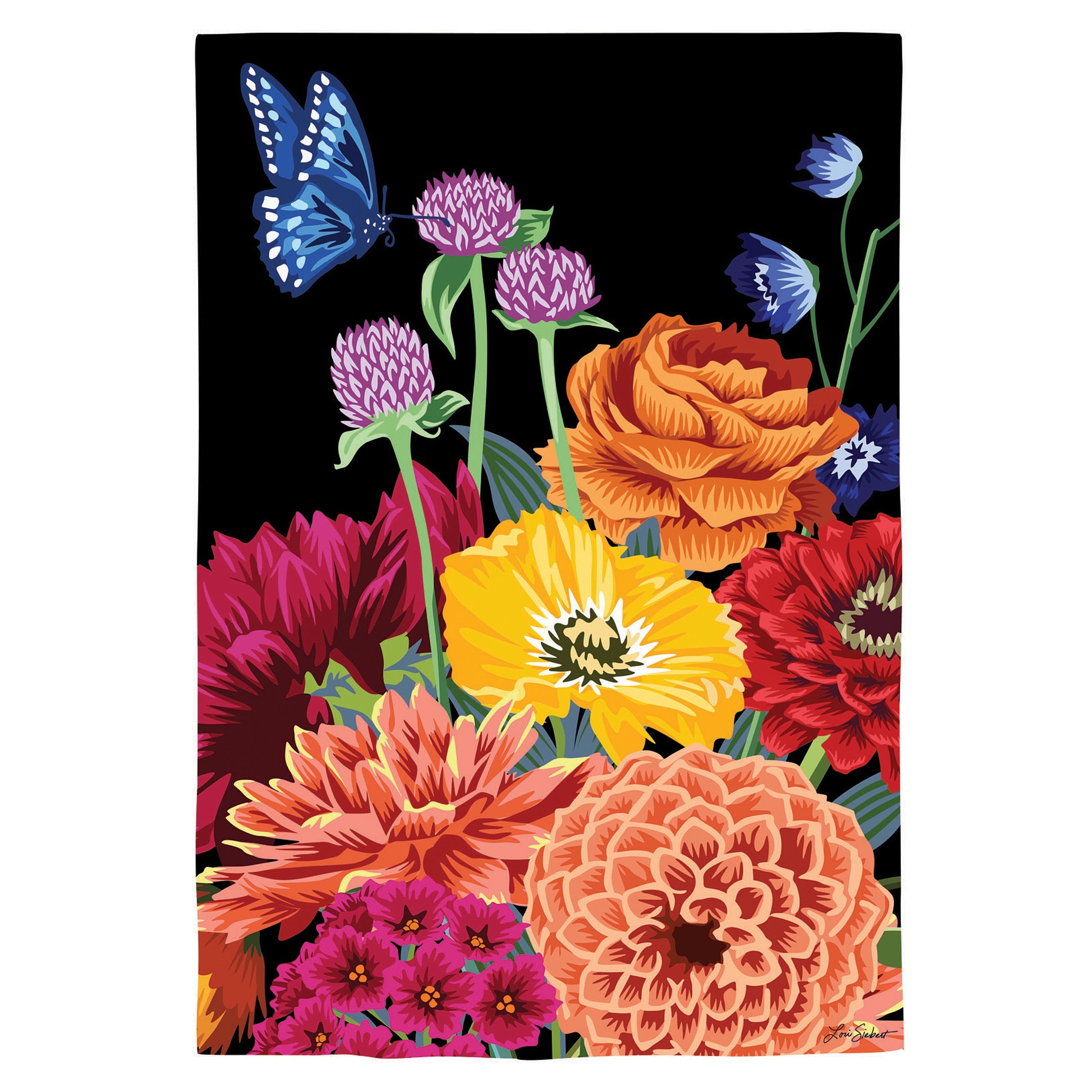 Dark French Tapestry 2 Sided Garden Flag