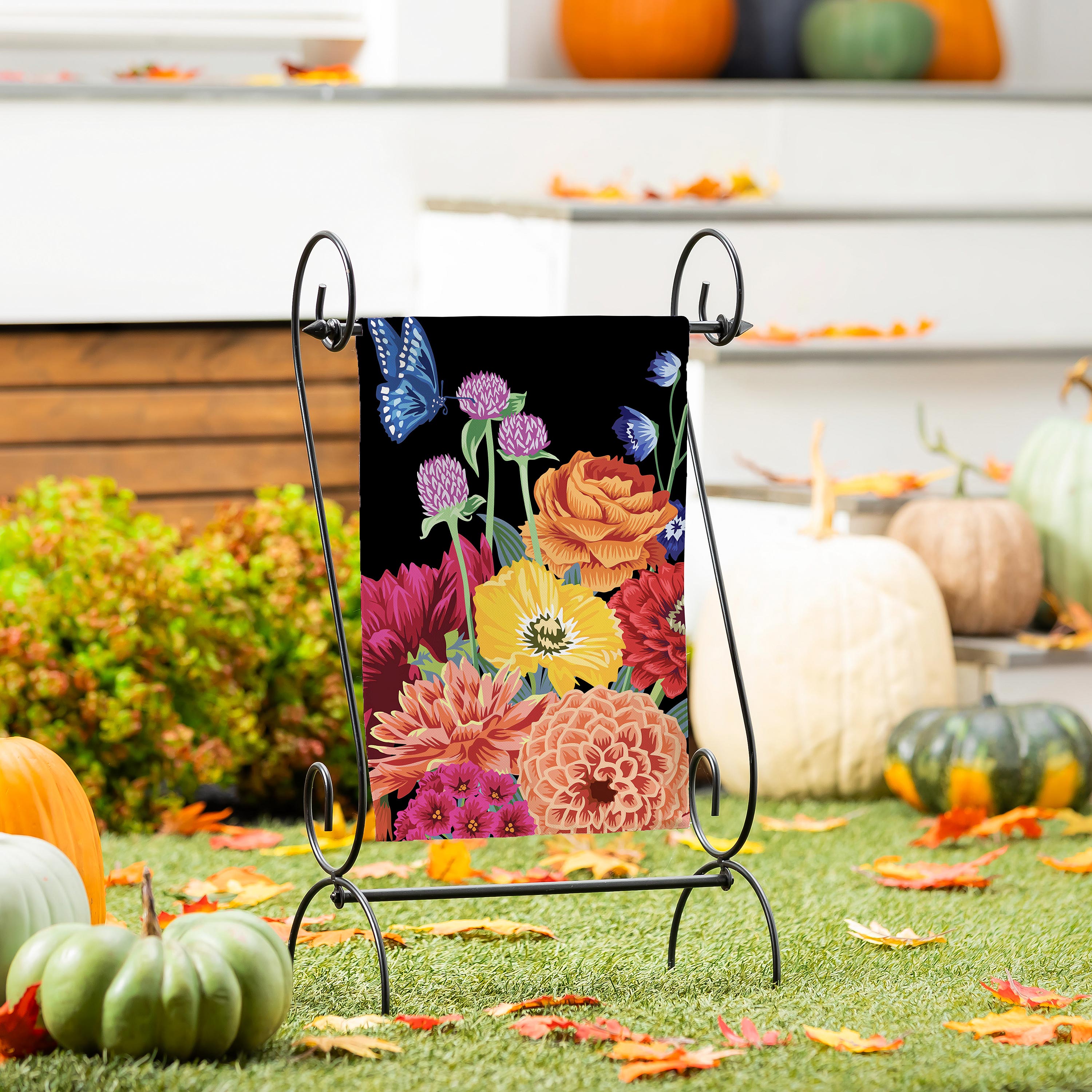 Dark French Tapestry 2 Sided Garden Flag