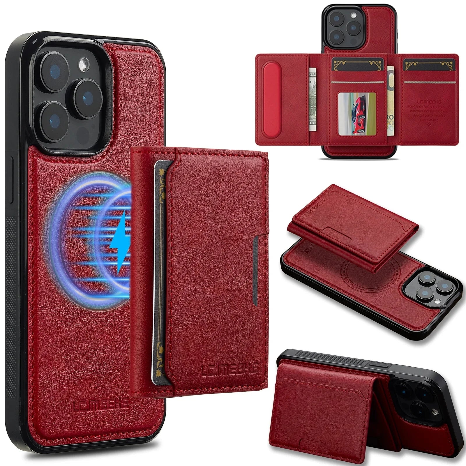 Detachable Magnetic Leather Case For iPhone