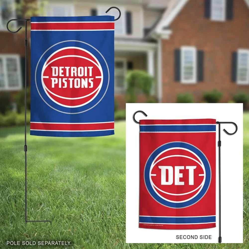 Detroit Pistons 2 Sided Garden Flag