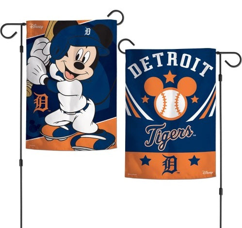 Detroit Tigers Garden Flag 2 Sided Mickey Mouse Disney
