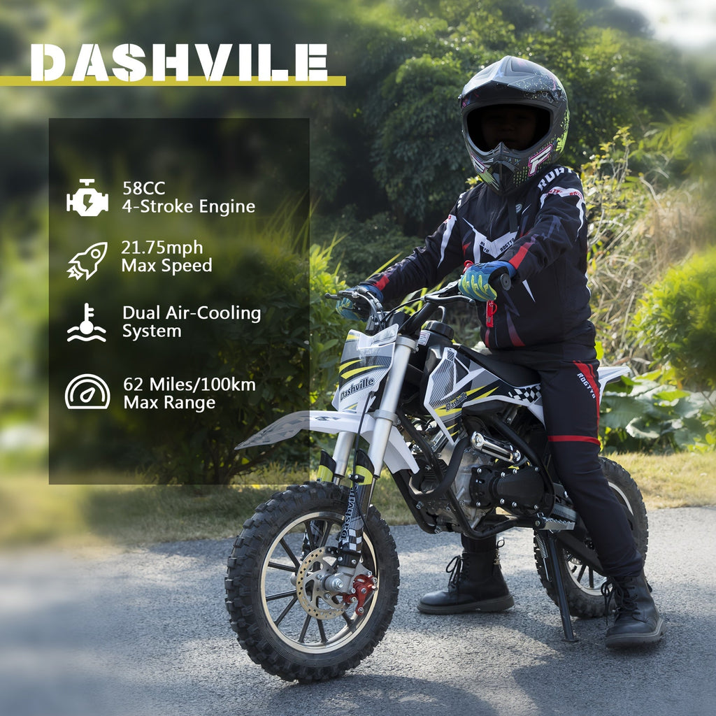 Dirt Bike, 4-Stroke Gas Power Mini Pit Bike