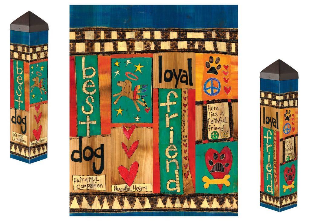 Dog Memorial Art Pole 20 Inches Tall
