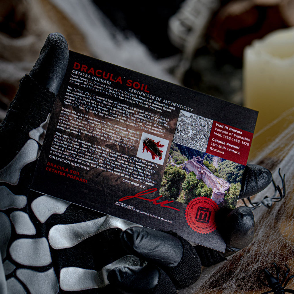 Dracula's Castle Soil Coffin - Display Card 🦇