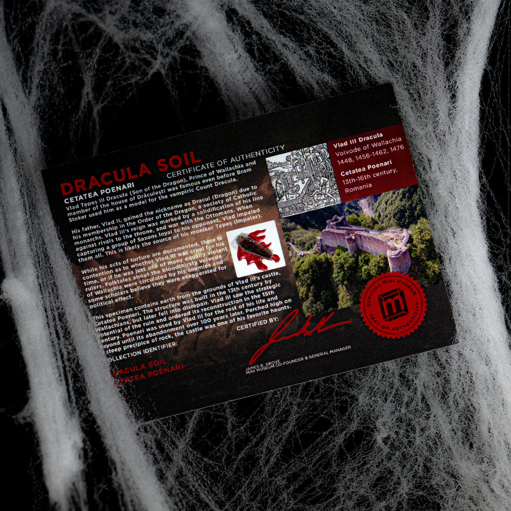 Dracula's Castle Soil Coffin - Display Card 🦇