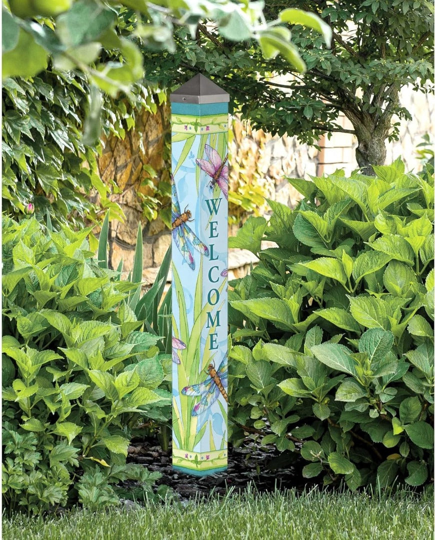 Dragonfly Days Art Pole 40 Inches Tall