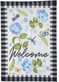 Dragonfly Welcome Garden Flag 2 Sided Strie