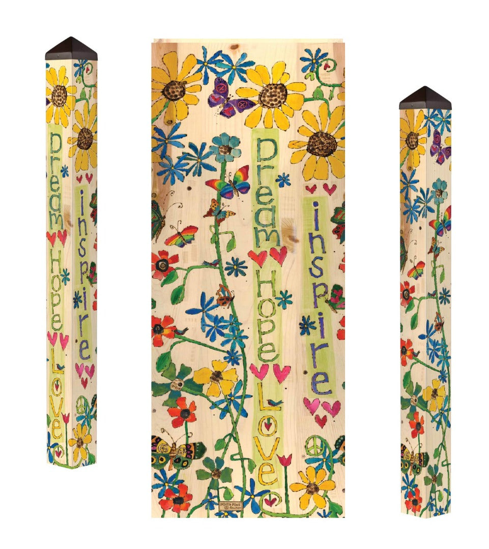 Dream Hope Love Art Pole 60 Inches