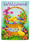 Duckling Basket 2 Sided Easter Garden Flag