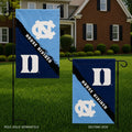 Duke and North Carolina 2 Sided House Divided Garden Flag