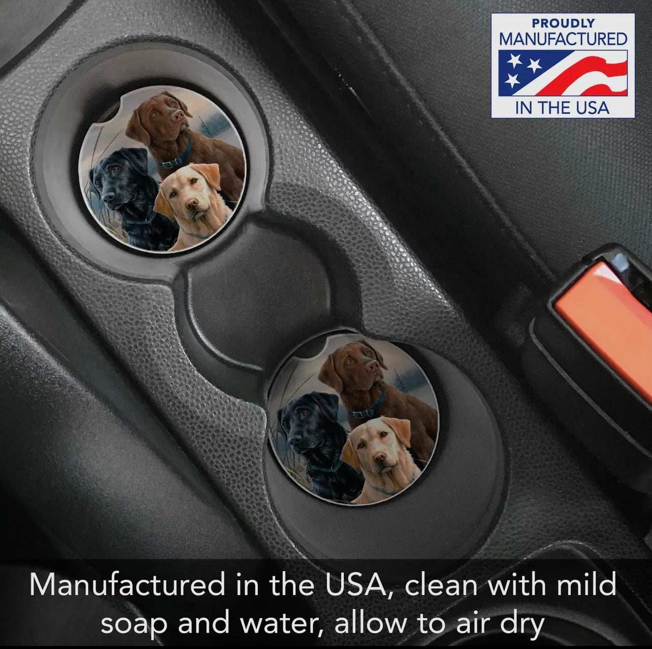 🚗✨ Stone Car Coaster – Absorbent Cup Holder Coaster Made in the USA