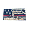 Personalized 9/11 Tribute Wooden Flag with NYC Skyline