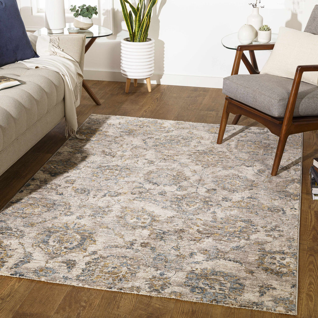 Morinville Teal Floral Rug