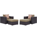 Convene 4 Piece Outdoor Patio Sectional Set by Modway