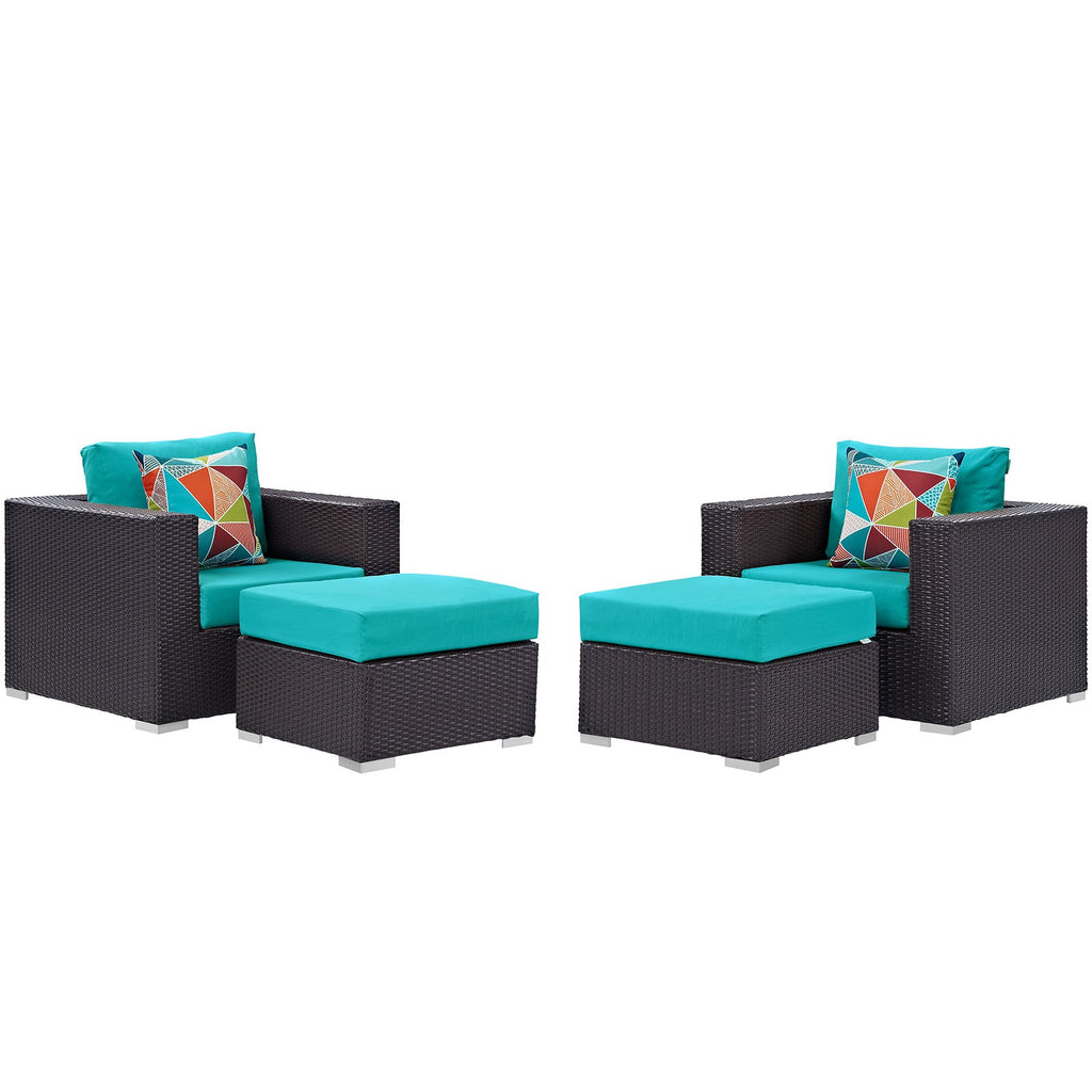 Convene 4 Piece Outdoor Patio Sectional Set by Modway