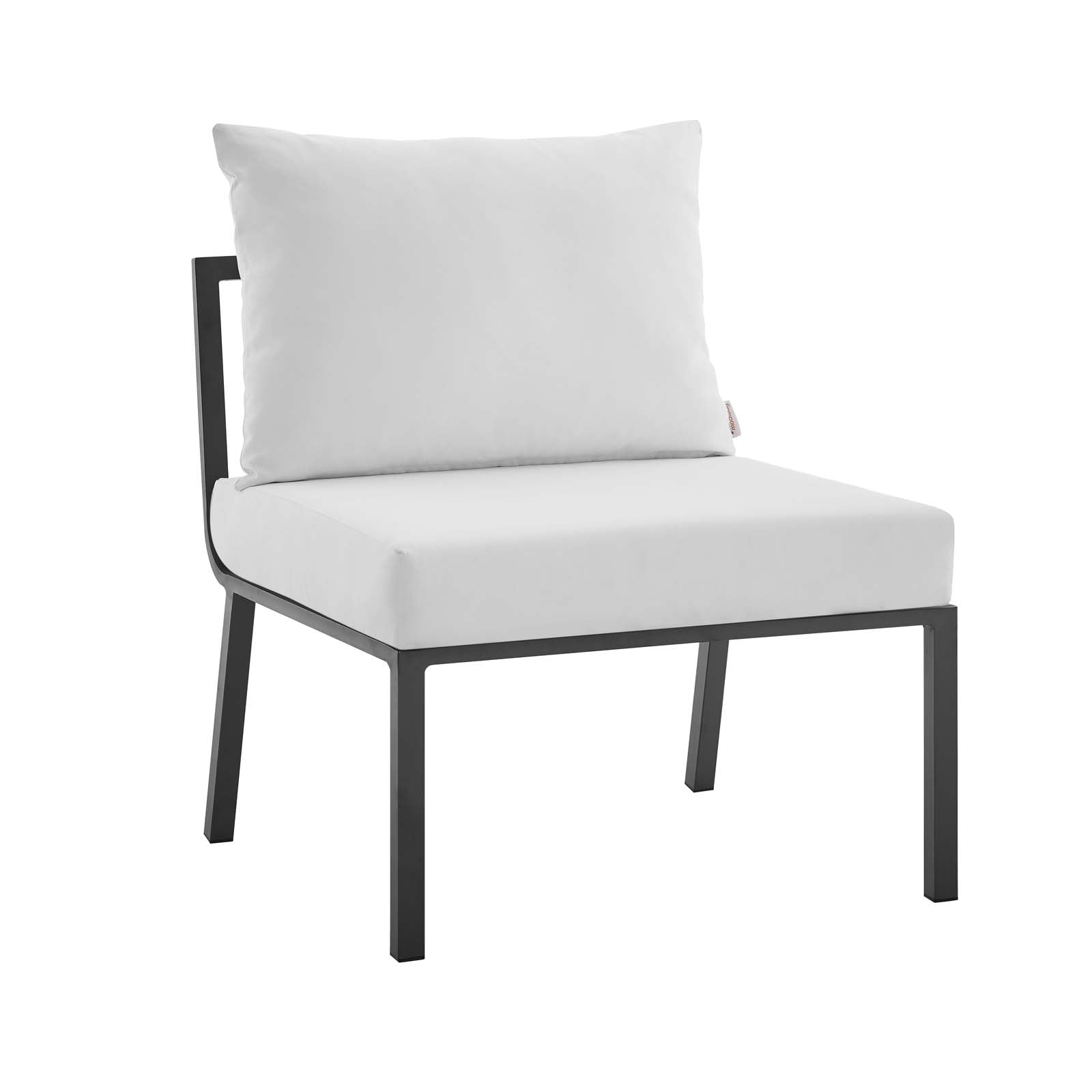 Riverside 4 Piece Outdoor Aluminum Set in Gray White