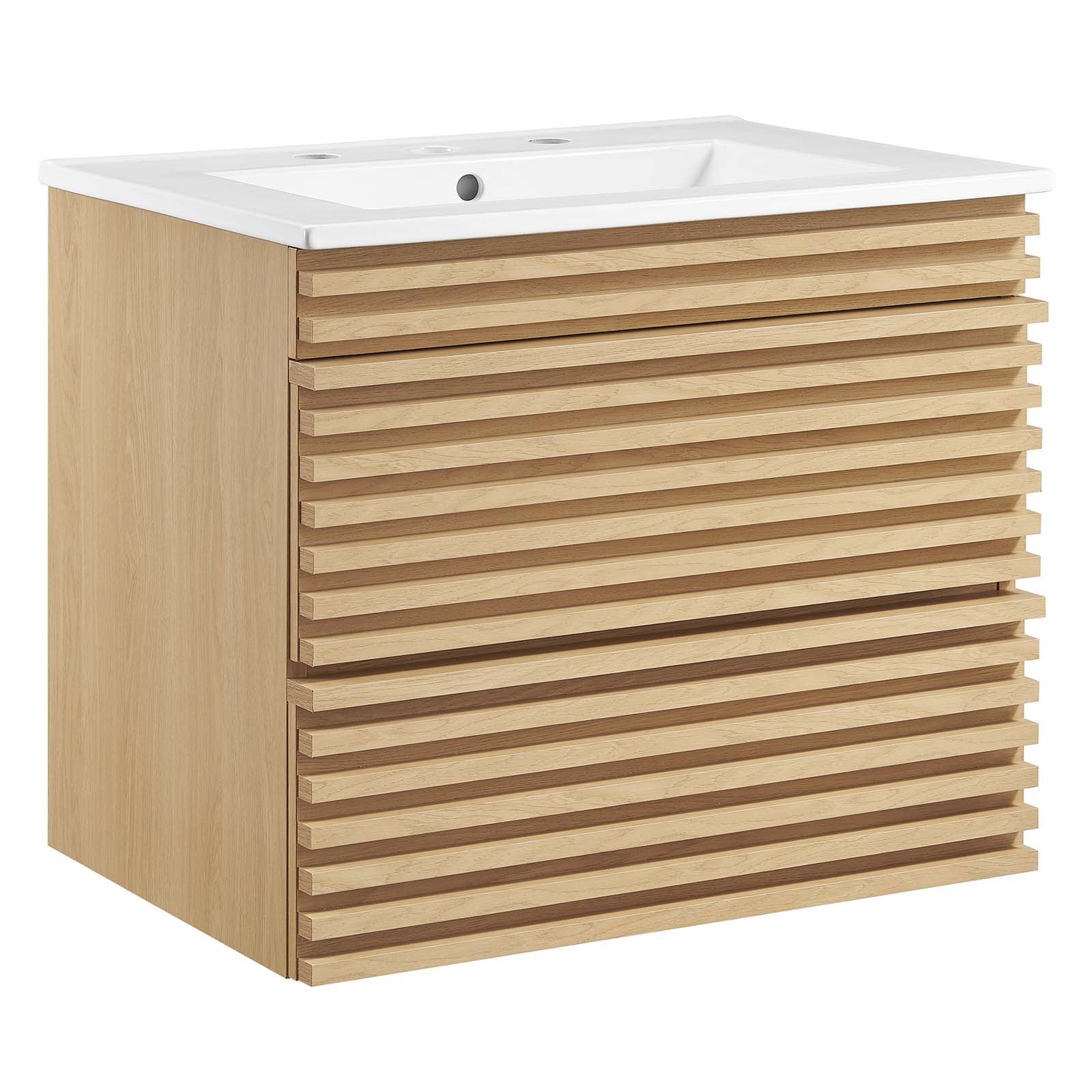 Render 24" Wall-Mount Bathroom Vanity by Modway