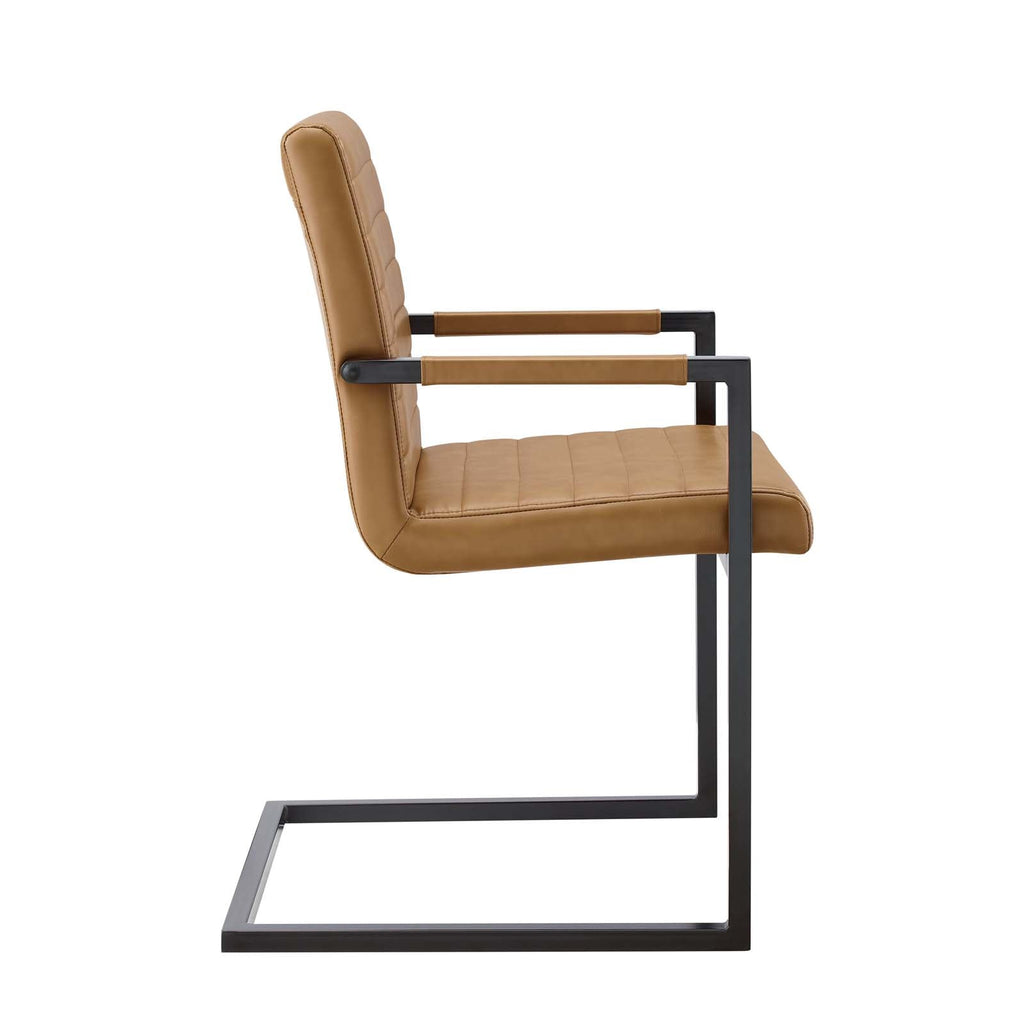 Savoy Vegan Leather Dining Chairs Set of 2 by Modway