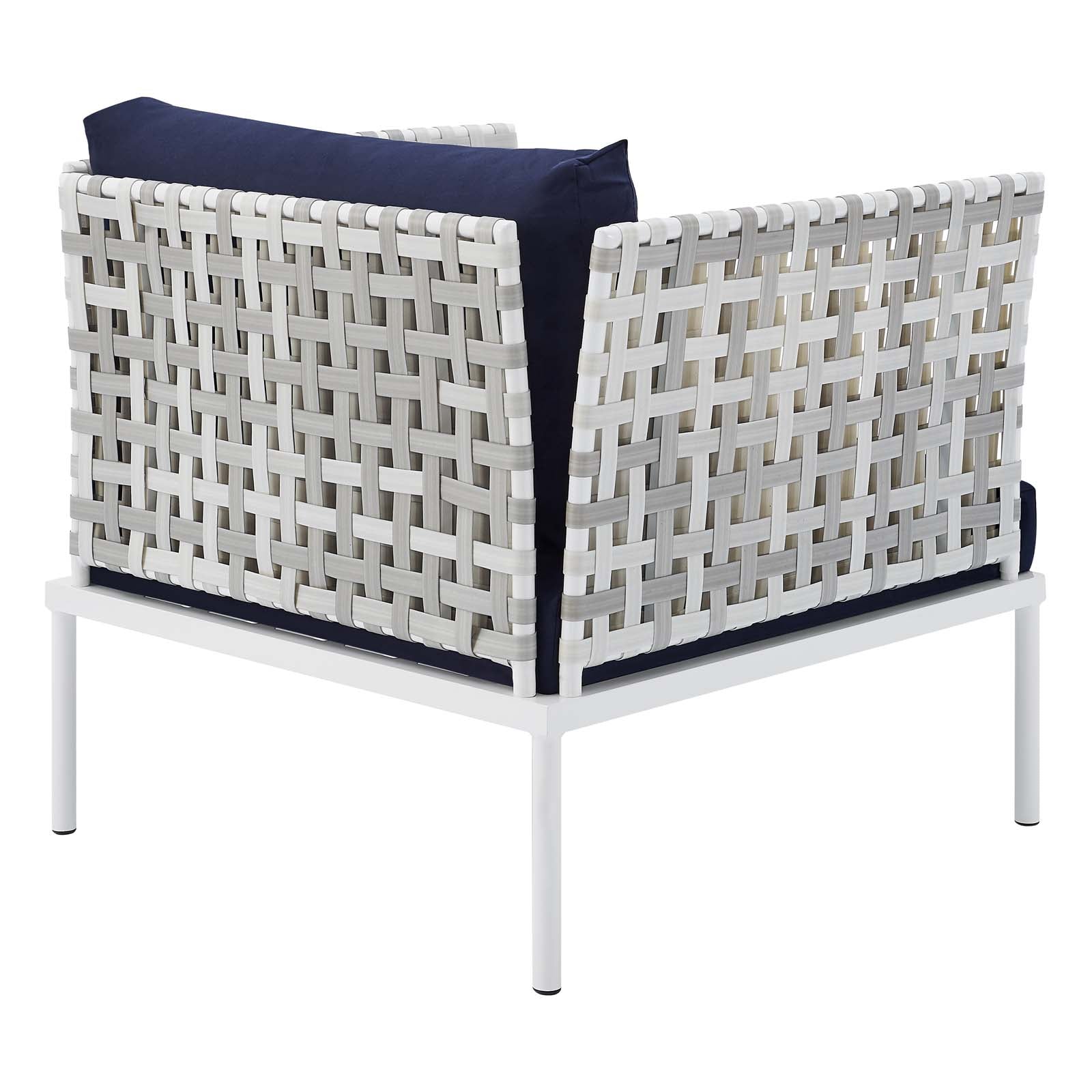 Harmony 3-Piece Sunbrella¨ Basket Weave Outdoor Patio Aluminum Seating Set by Modway