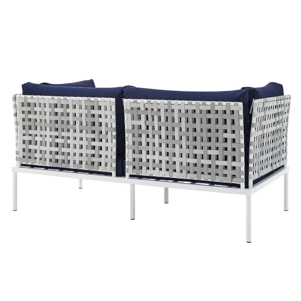 Harmony 5-Piece Sunbrella¨ Basket Weave Outdoor Patio Aluminum Seating Set by Modway