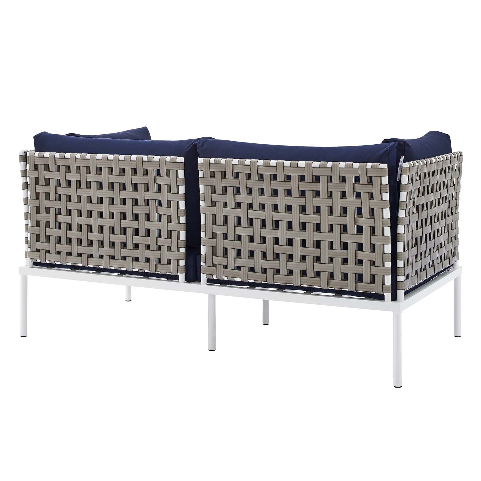 Harmony 5-Piece Sunbrella¨ Basket Weave Outdoor Patio Aluminum Seating Set by Modway