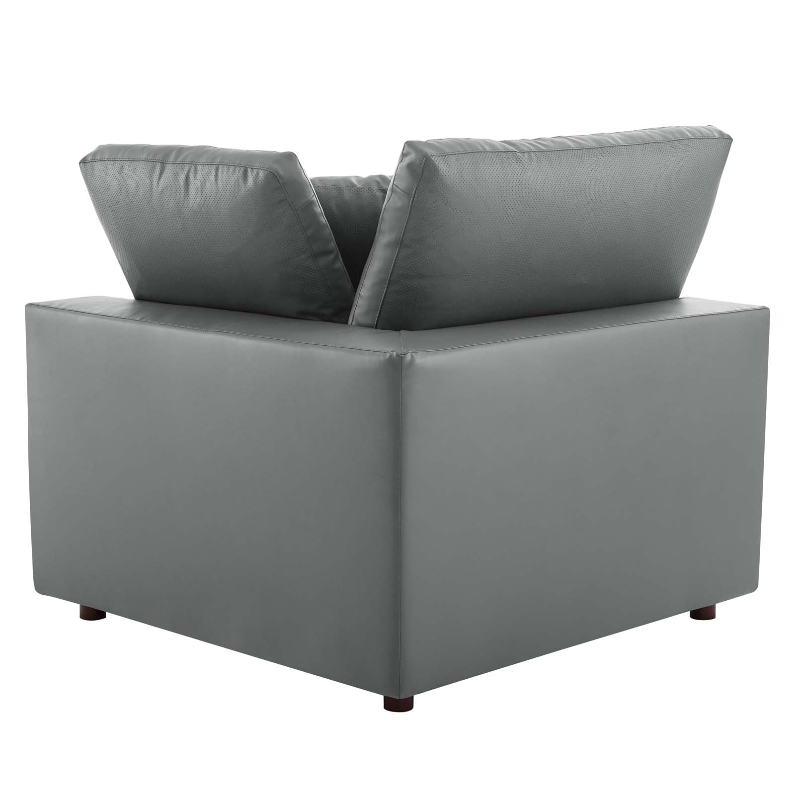 Commix Down Filled Overstuffed Vegan Leather Corner Chair by Modway