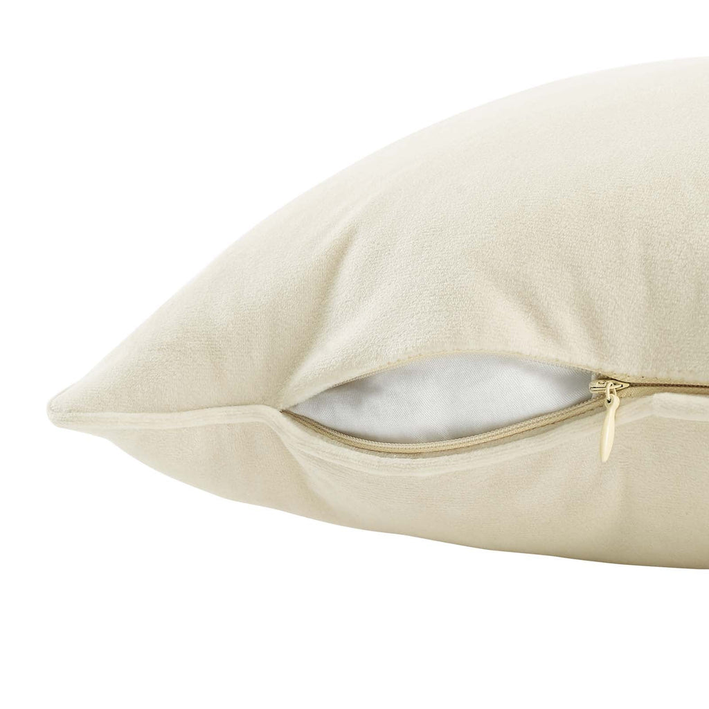 Enhance 24" Lumbar Performance Velvet Throw Pillow by Modway