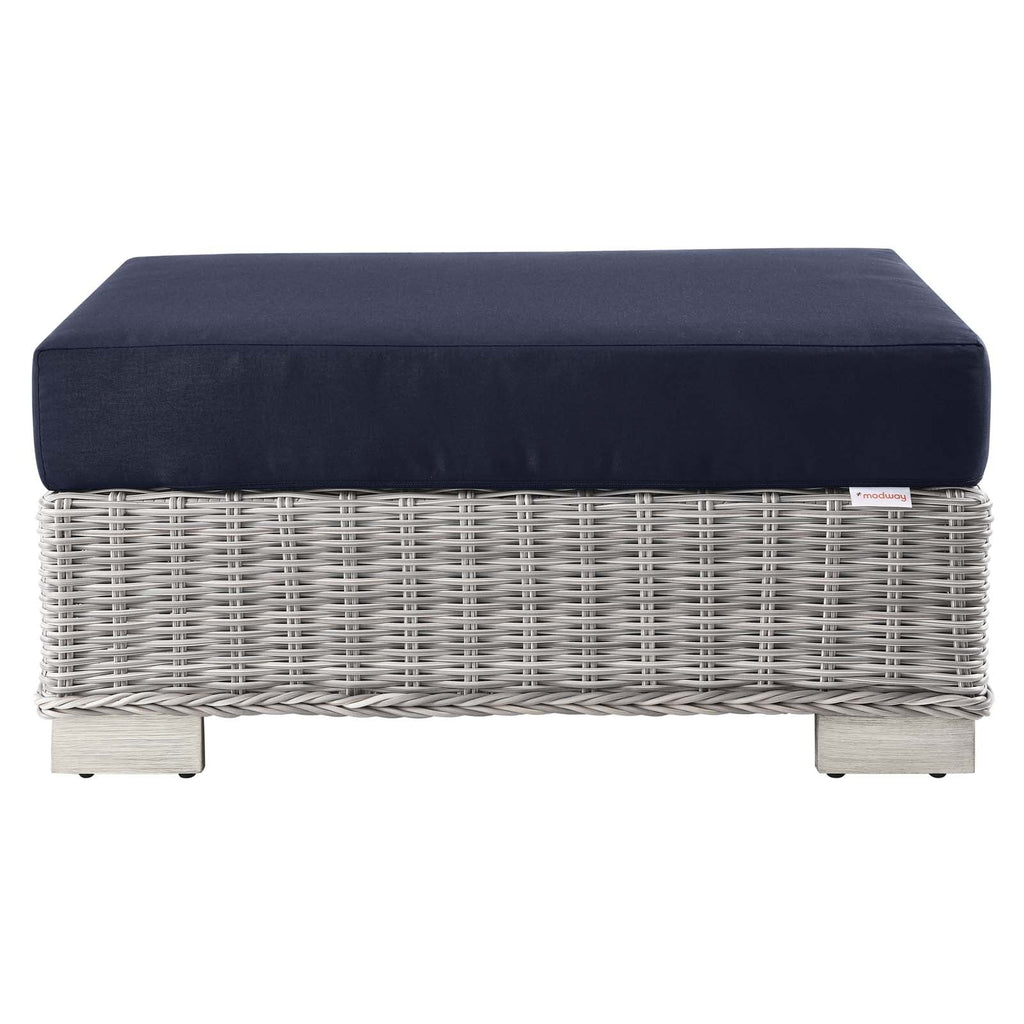 Conway Outdoor Patio Wicker Rattan Ottoman by Modway