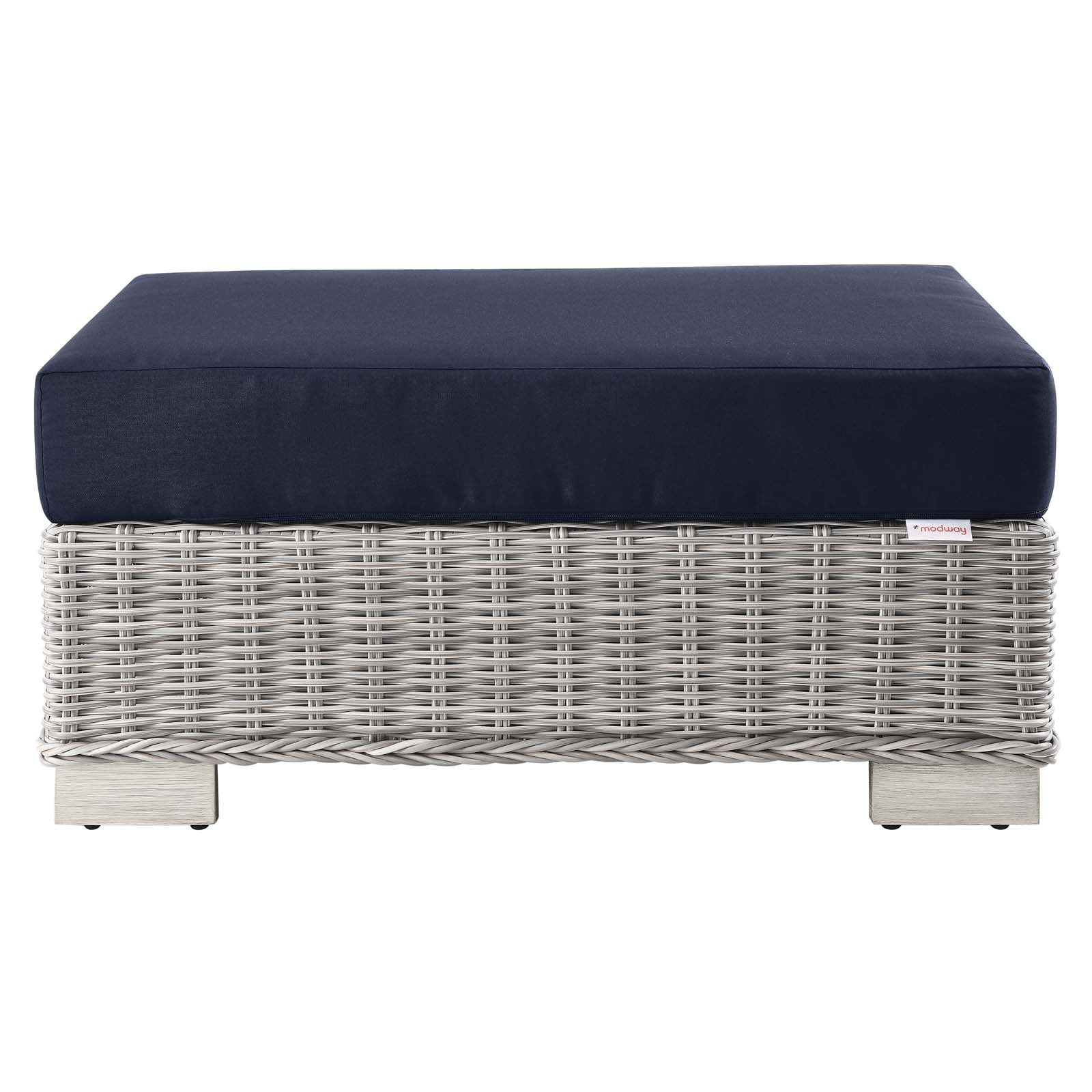 Conway Outdoor Patio Wicker Rattan Ottoman by Modway