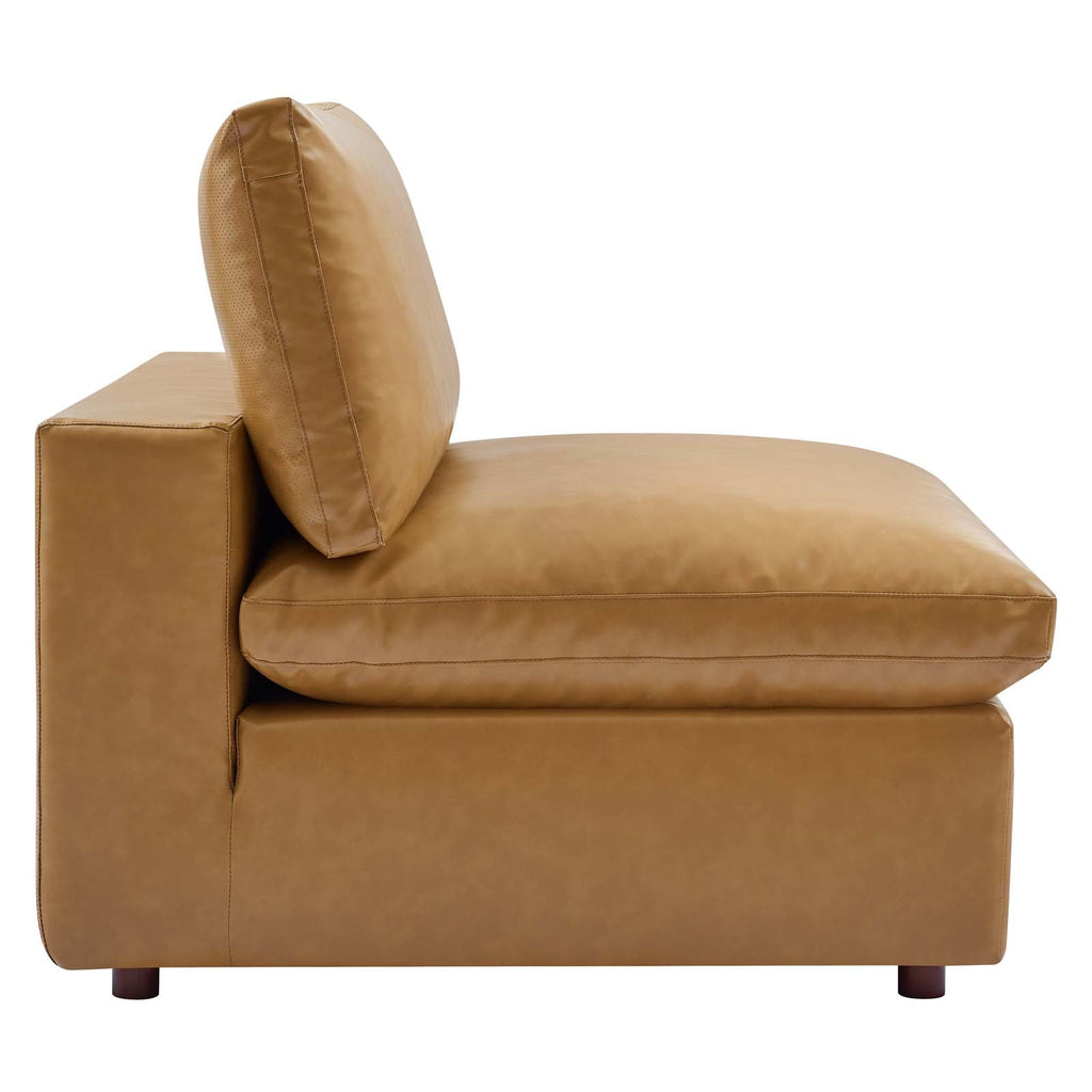 Commix 4-Piece Down Filled Overstuffed Vegan Leather Sectional Sofa by Modway