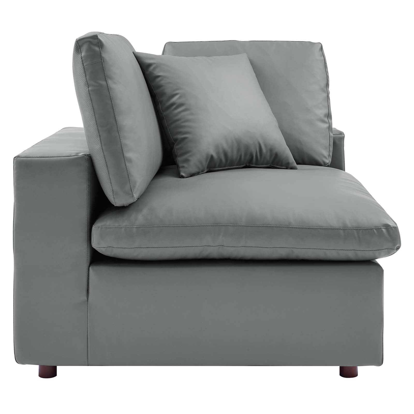 Commix Down Filled Overstuffed Vegan Leather 4-Seater Sofa by Modway