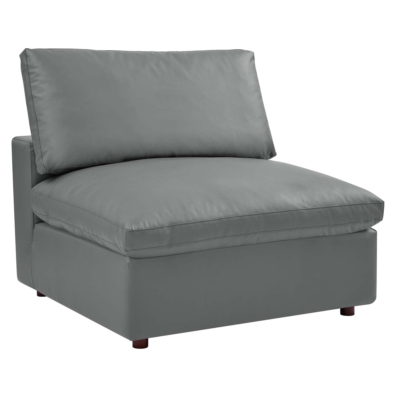 Commix 6-Piece Down Filled Overstuffed Vegan Leather Sectional Sofa by Modway