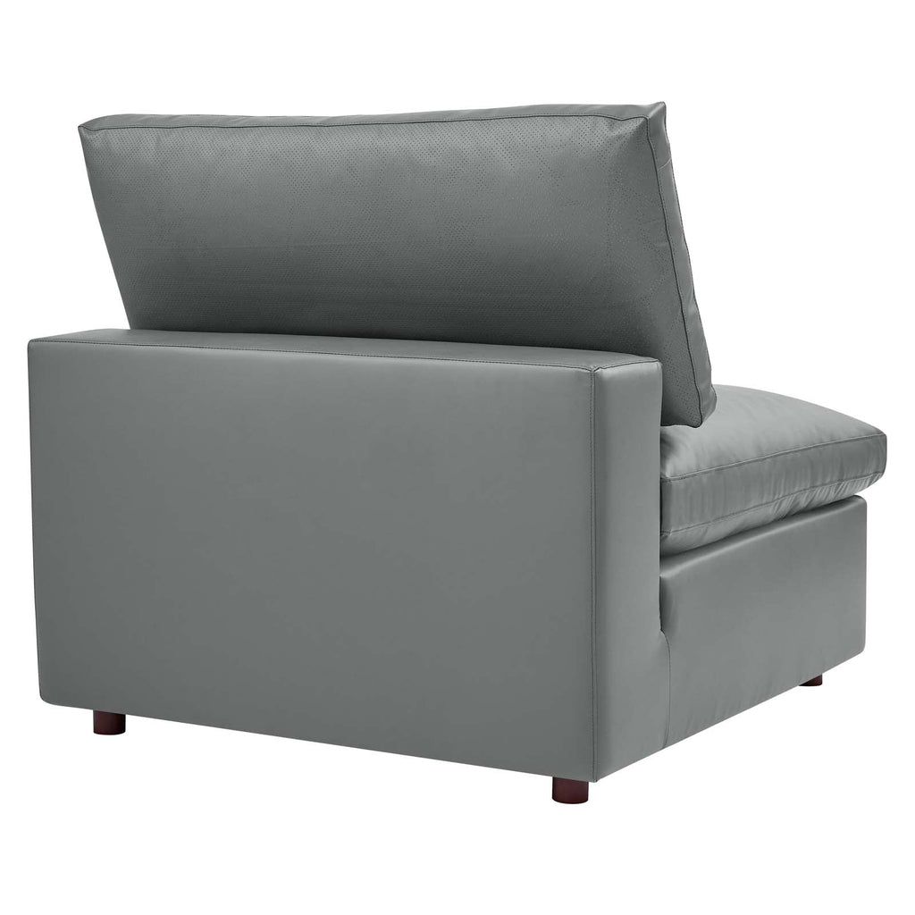 Commix 8-Piece Down Filled Overstuffed Vegan Leather Sectional Sofa by Modway