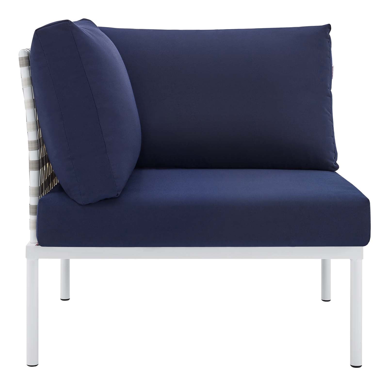 Harmony 6-Piece Sunbrella¨ Basket Weave Outdoor Patio Aluminum Sectional Sofa Set by Modway