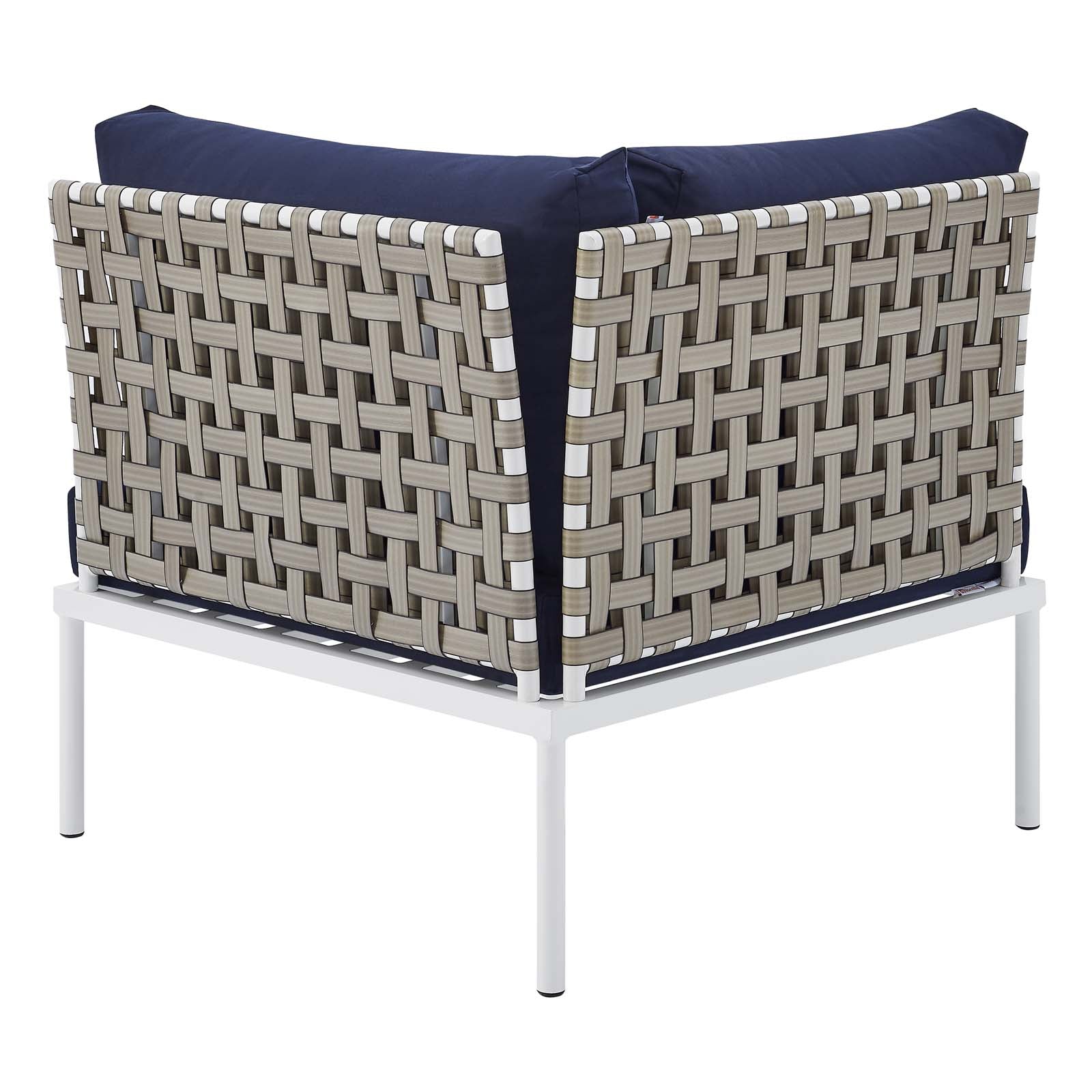 Harmony 6-Piece Sunbrella¨ Basket Weave Outdoor Patio Aluminum Sectional Sofa Set by Modway