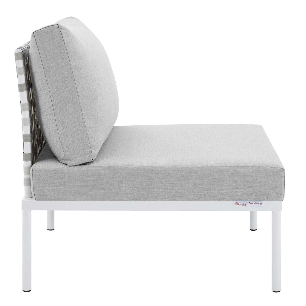 Harmony 7-Piece Sunbrella¨ Basket Weave Outdoor Patio Aluminum Sectional Sofa Set by Modway