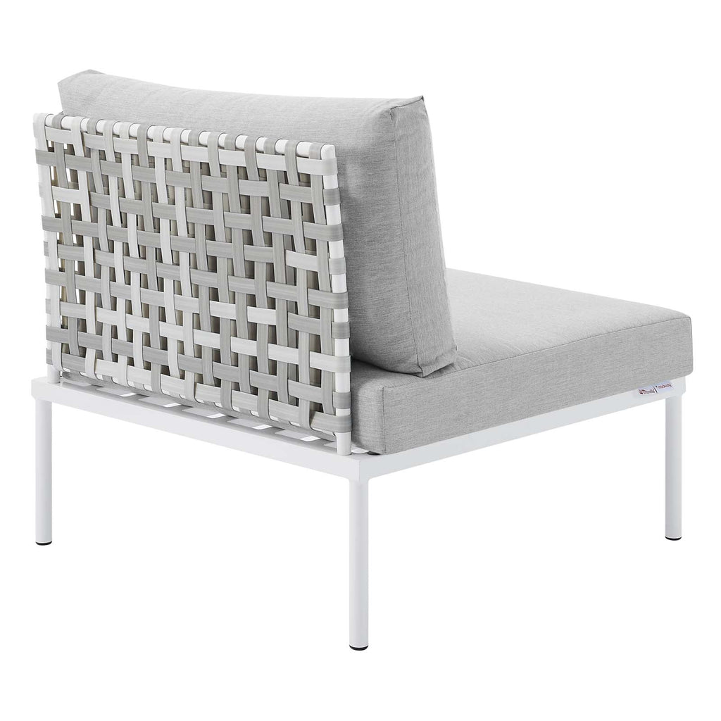 Harmony 8-Piece Sunbrella¨ Basket Weave Outdoor Patio Aluminum Sectional Sofa Set by Modway
