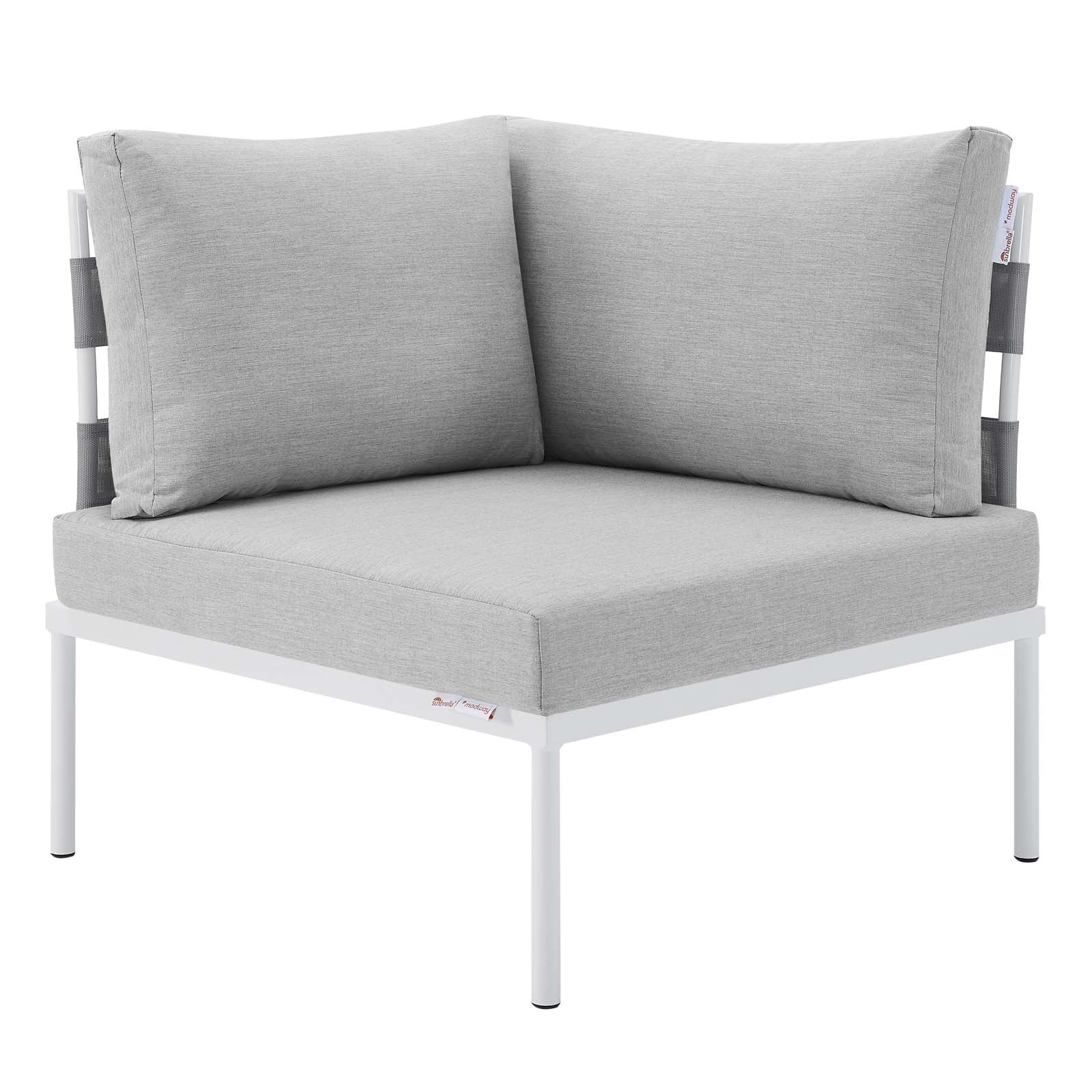 Harmony 8-Piece Sunbrella¨ Outdoor Patio All Mesh Sectional Sofa Set by Modway