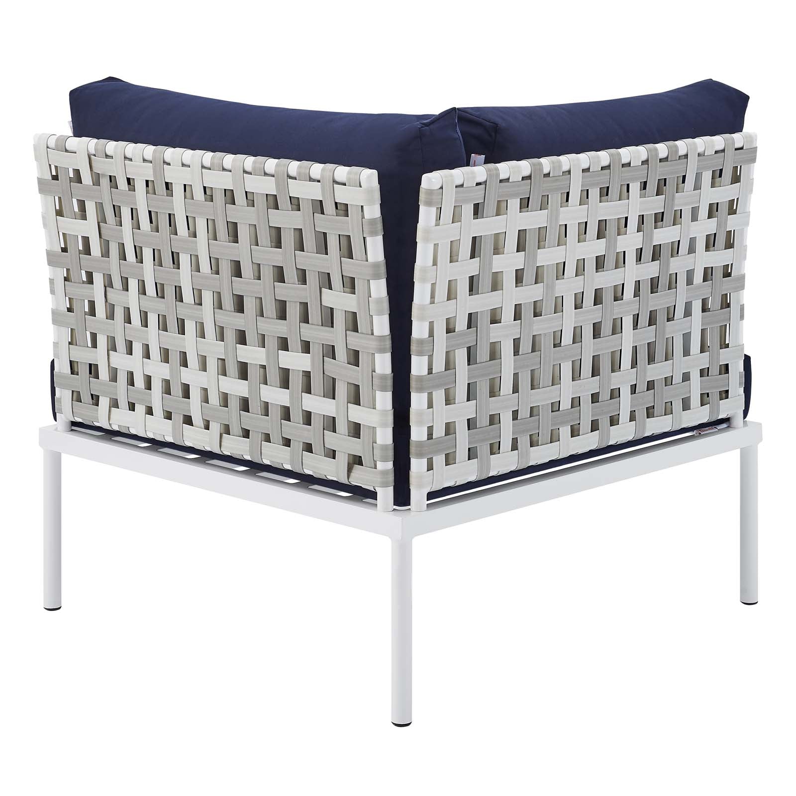 Harmony 8-Piece Sunbrella¨ Basket Weave Outdoor Patio Aluminum Sectional Sofa Set by Modway