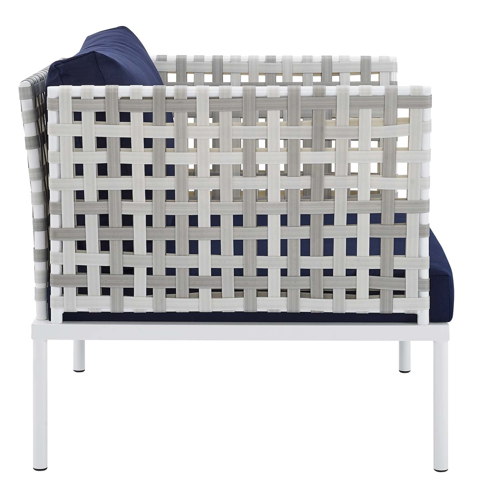 Harmony 8-Piece Sunbrella¨ Basket Weave Outdoor Patio Aluminum Seating Set by Modway