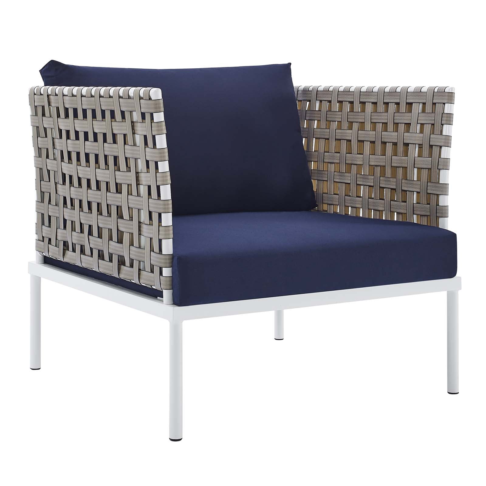 Harmony 8-Piece Sunbrella¨ Basket Weave Outdoor Patio Aluminum Seating Set by Modway