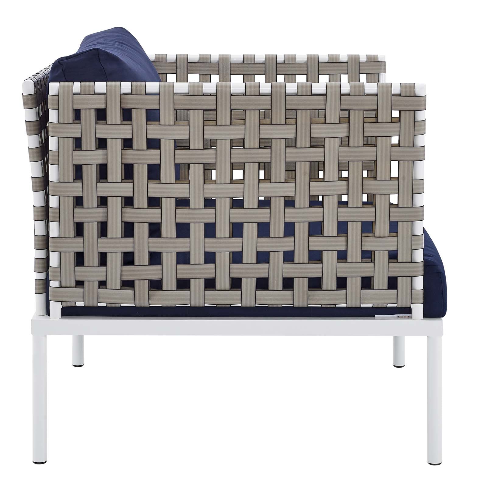 Harmony 8-Piece Sunbrella¨ Basket Weave Outdoor Patio Aluminum Seating Set by Modway