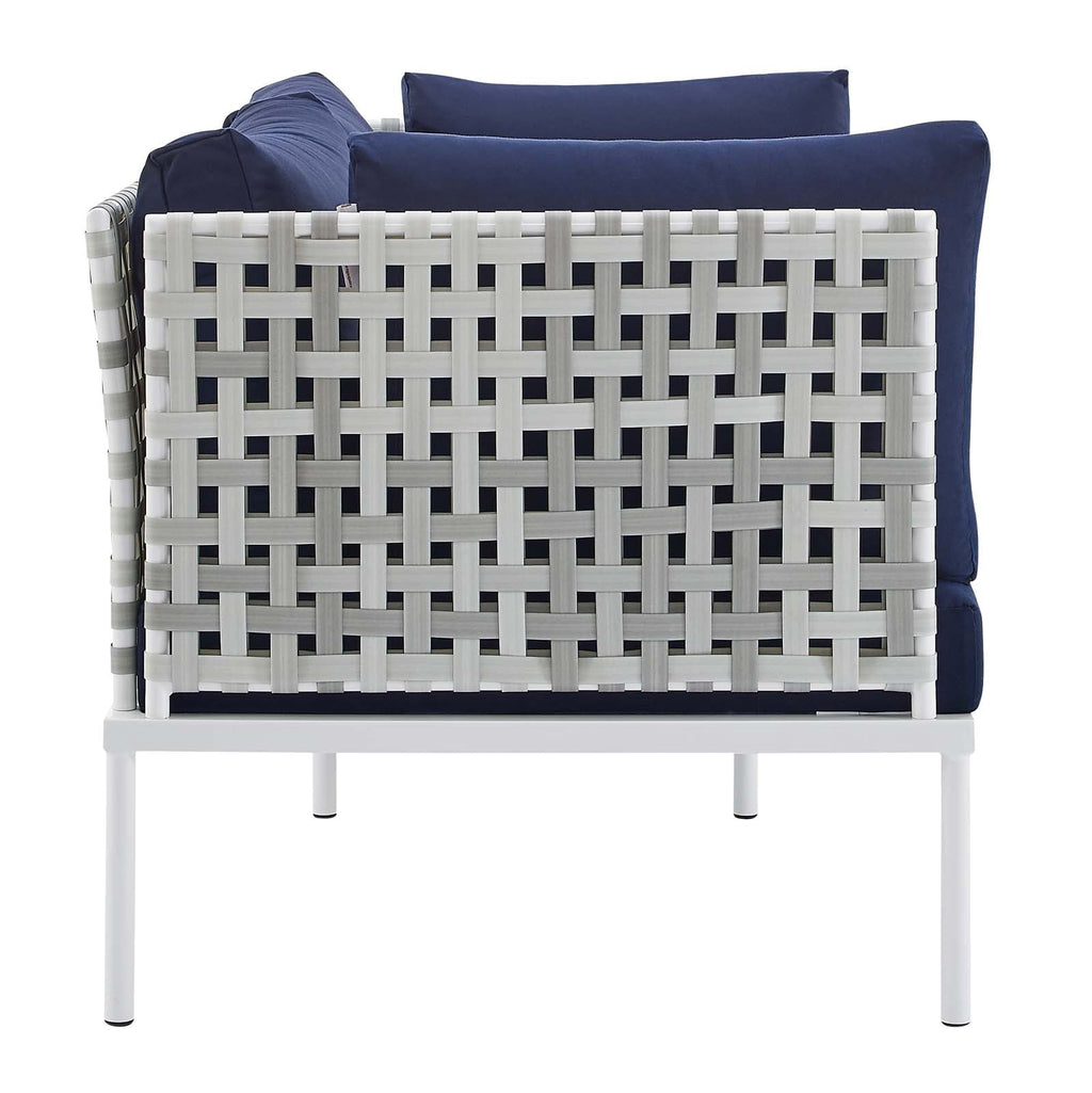 Harmony Sunbrella¨ Basket Weave Outdoor Patio Aluminum Loveseat by Modway